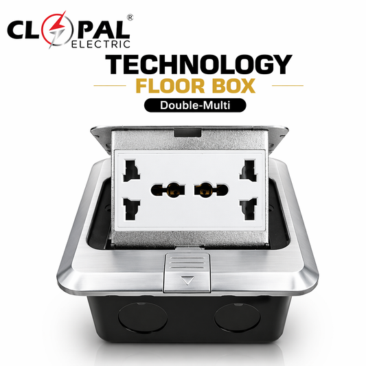 Clopal Pop-Up Technology Floor Box Silver & Golden