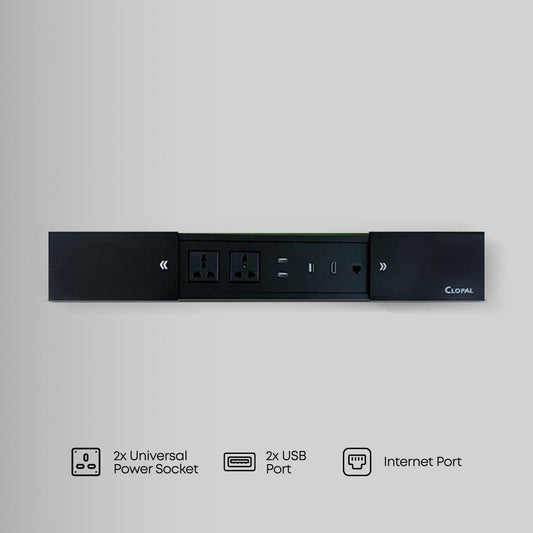 Slide Door Conference Table Technology Box with Wires – Clopal Online