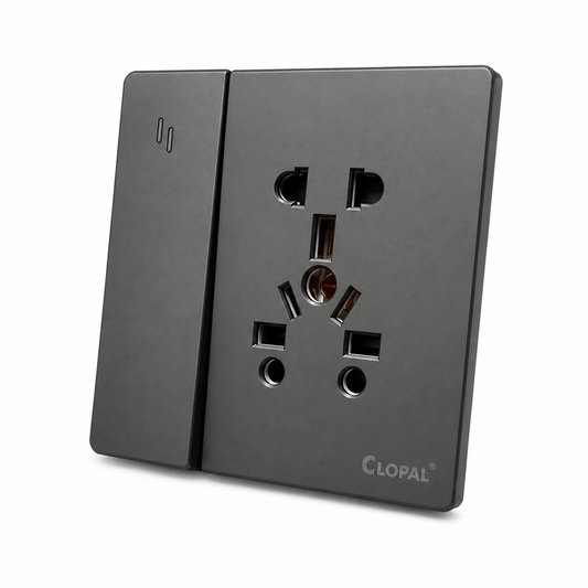 Clopal Space Series Light Plug Sw + Extra Soc Superior Quality