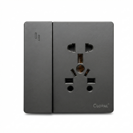 Clopal Space Series Light Plug Sw + Extra Soc Superior Quality