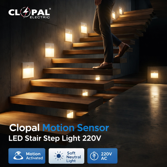 Clopal Motion Sensor LED Stair Light Step Light Indoor / Outdoor Stair Step Light 220V