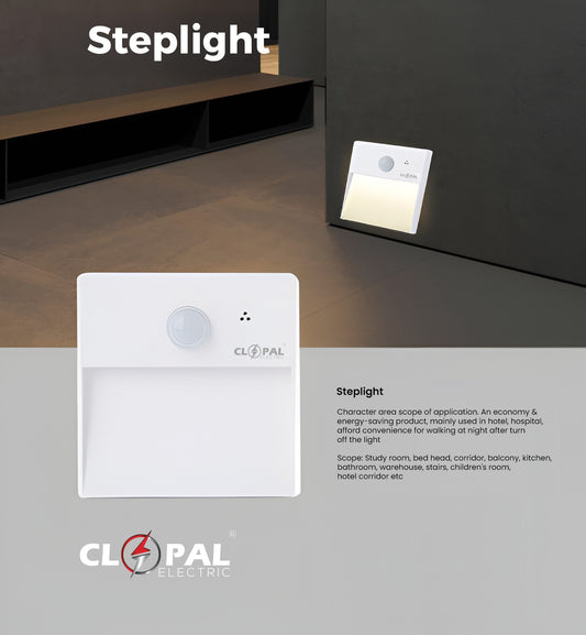 Clopal Motion Sensor LED Stair Light Step Light Indoor / Outdoor Stair Step Light 220V