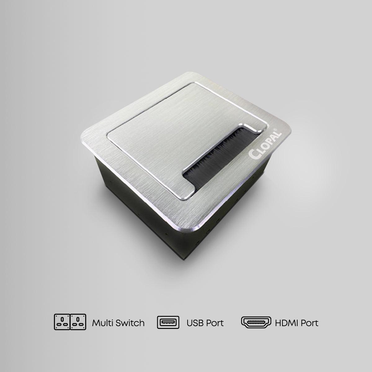Tabletop Brush Flip Connectivity Box, Technology Box, Conference Table ...