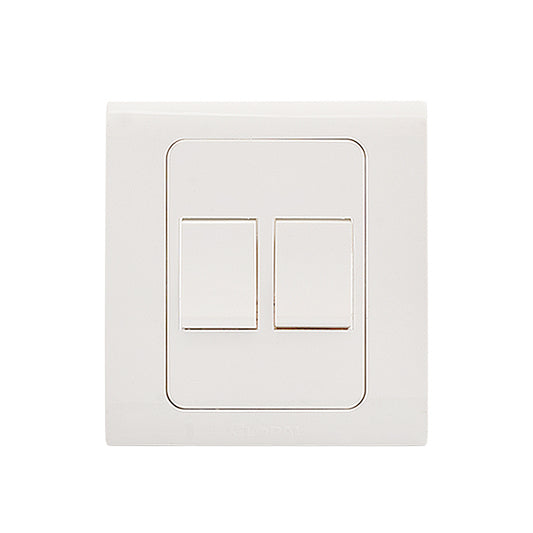 Clopal Typer White Series 2-Gang Switch Superior Quality