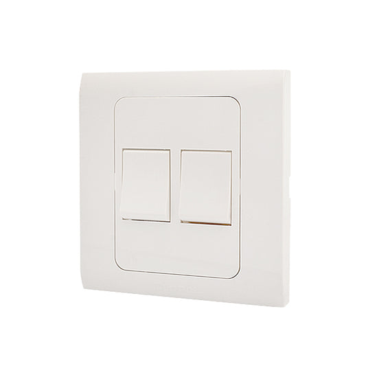 Clopal Typer White Series 2-Gang Switch Superior Quality