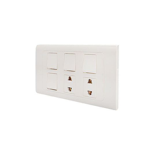 Clopal Typer White Series 4 switch + 2 socket Superior Quality