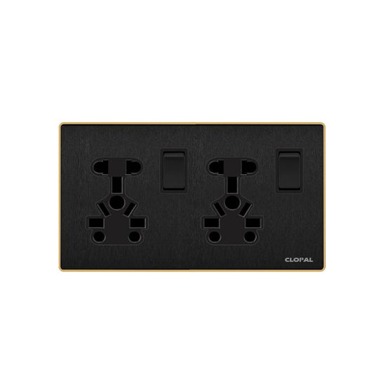 Clopal Volt Series Double Light Plug Switch + Extra Sockets Superior Quality