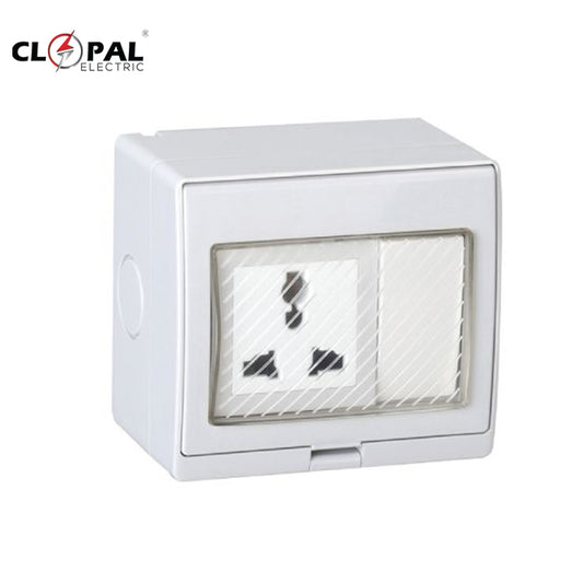 Clopal High Quality Waterproof 13A 220V Switch + Multi Socket