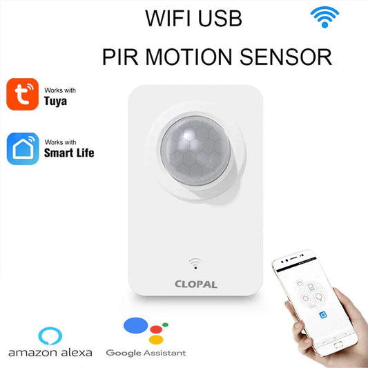 Clopal WiFi PIR Motion Sensor – Wireless Human Body Movement Infrared Detector – Smart Life Home – Security Alarm System