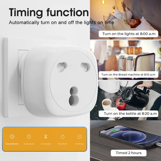 Clopal Smart WiFi Power Monitor Plug – 16A Universal Heavy Duty Tuya Socket (EU/UK Compatible)