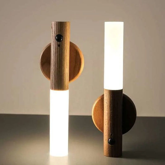 Clopal Motion Sensor Night Light, Magnetic Wall Light, USB Rechargeable LED Light, Christmas Decoration Light, for Indoor Wooden Wall Lamp Wardrobe Light, Corridor Stairs