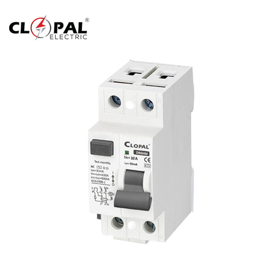 Clopal 20, 32 & 63A Earth Leakage Safety Protection Circuit Breaker 2 & 4 Pols