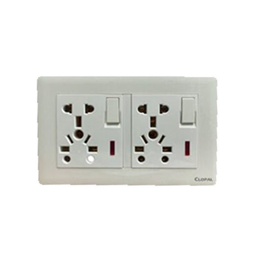 Clopal Cloud Series Double 13A Flat BS Socket Superior Quality